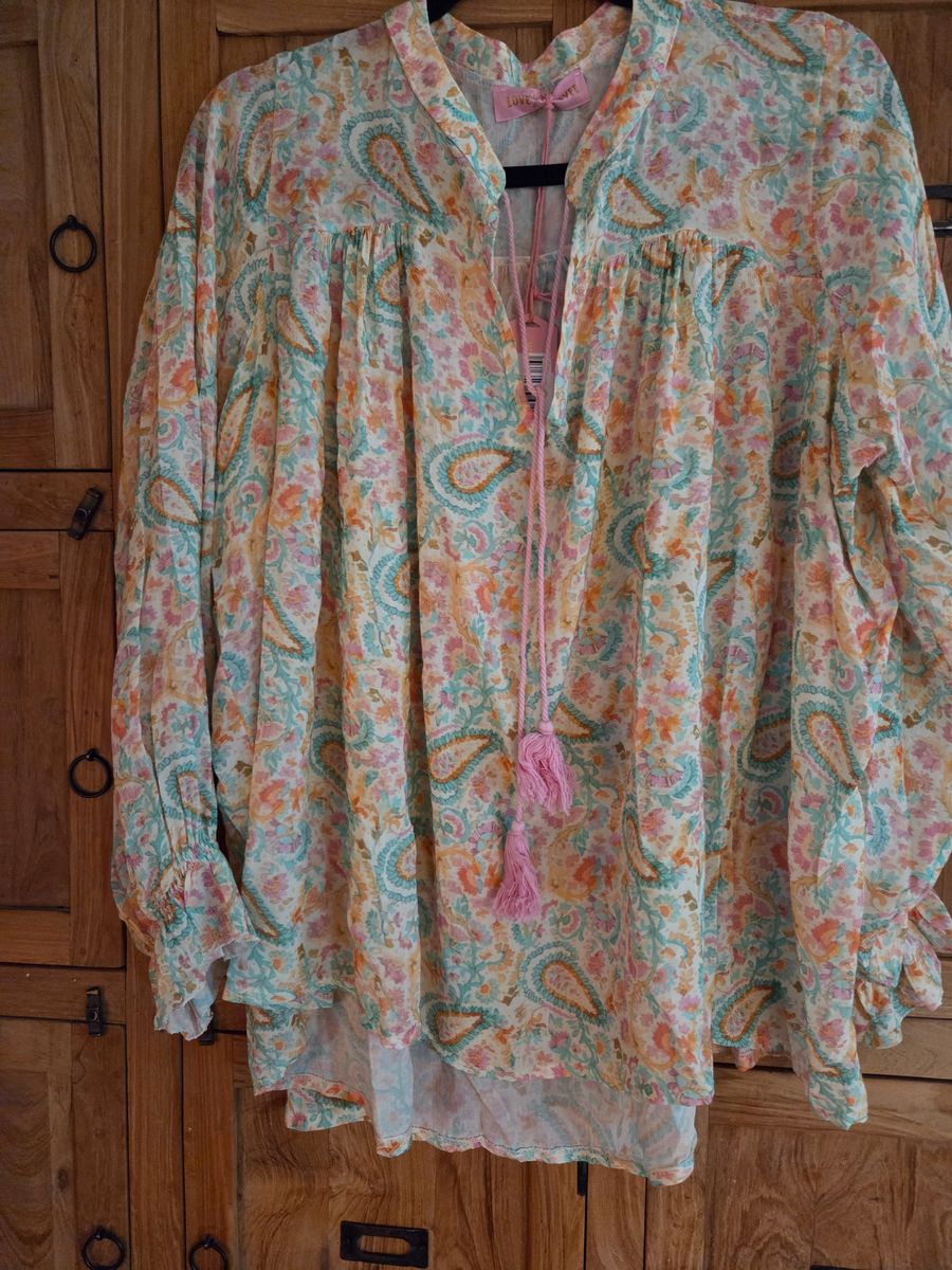 SUSANNE BLOUSE PAISLEY BEIGE